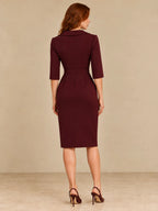 Surplice Long Sleeve Dress