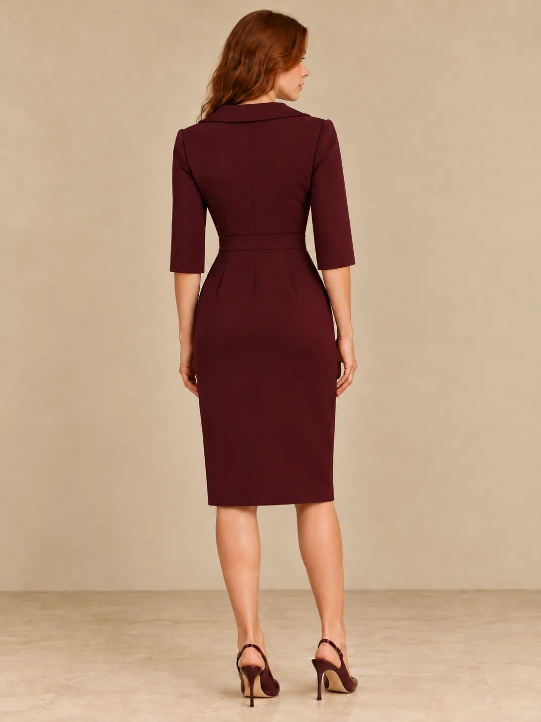 Surplice Long Sleeve Dress