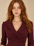 Surplice Long Sleeve Dress