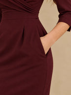 Surplice Long Sleeve Dress