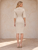 Surplice Long Sleeve Dress