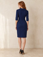 Surplice Long Sleeve Dress