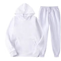 Men's matching hoodie and jogger two-piece tracksuit set in brushed fleece