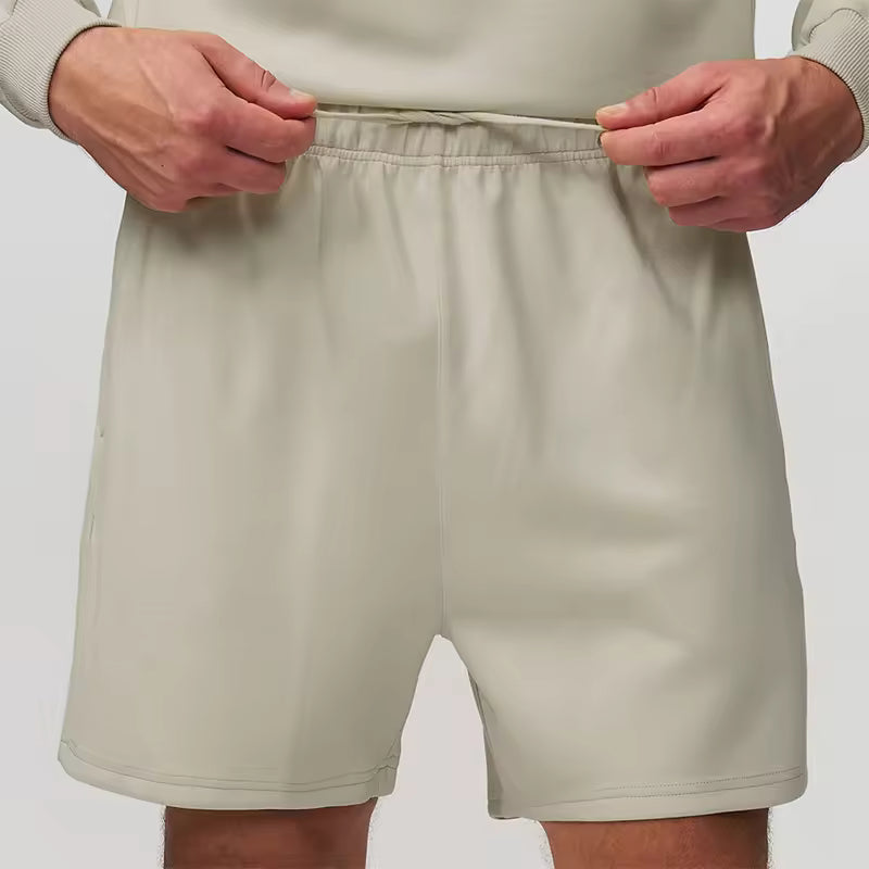 Men's classic athletic gym shorts with side pockets and drawstring