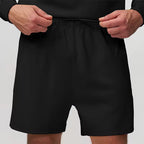 Men's classic athletic gym shorts with side pockets and drawstring
