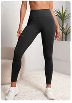 Women's seamless high-waist sculpting leggings with hip-lifting back panel
