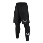 Men's 2-in-1 training pants with built-in compression liner and tapered ankle
