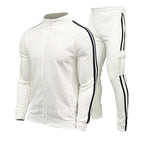 Men's 2-piece tracksuit with matching hoodie and tapered joggers in brushed fleece