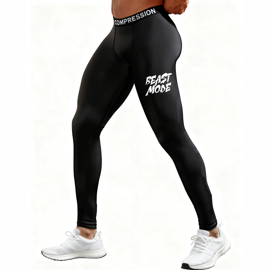 Men's 2-in-1 training pants with built-in compression liner and tapered ankle