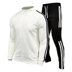 Men's 2-piece tracksuit with matching hoodie and tapered joggers in brushed fleece