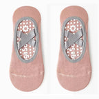 Women's non-slip grip socks for Pilates and yoga with silicone sole