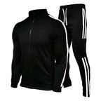 Men's 2-piece tracksuit with matching hoodie and tapered joggers in brushed fleece