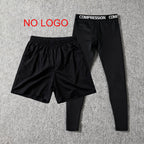 Men's 2-in-1 training pants with built-in compression liner and tapered ankle