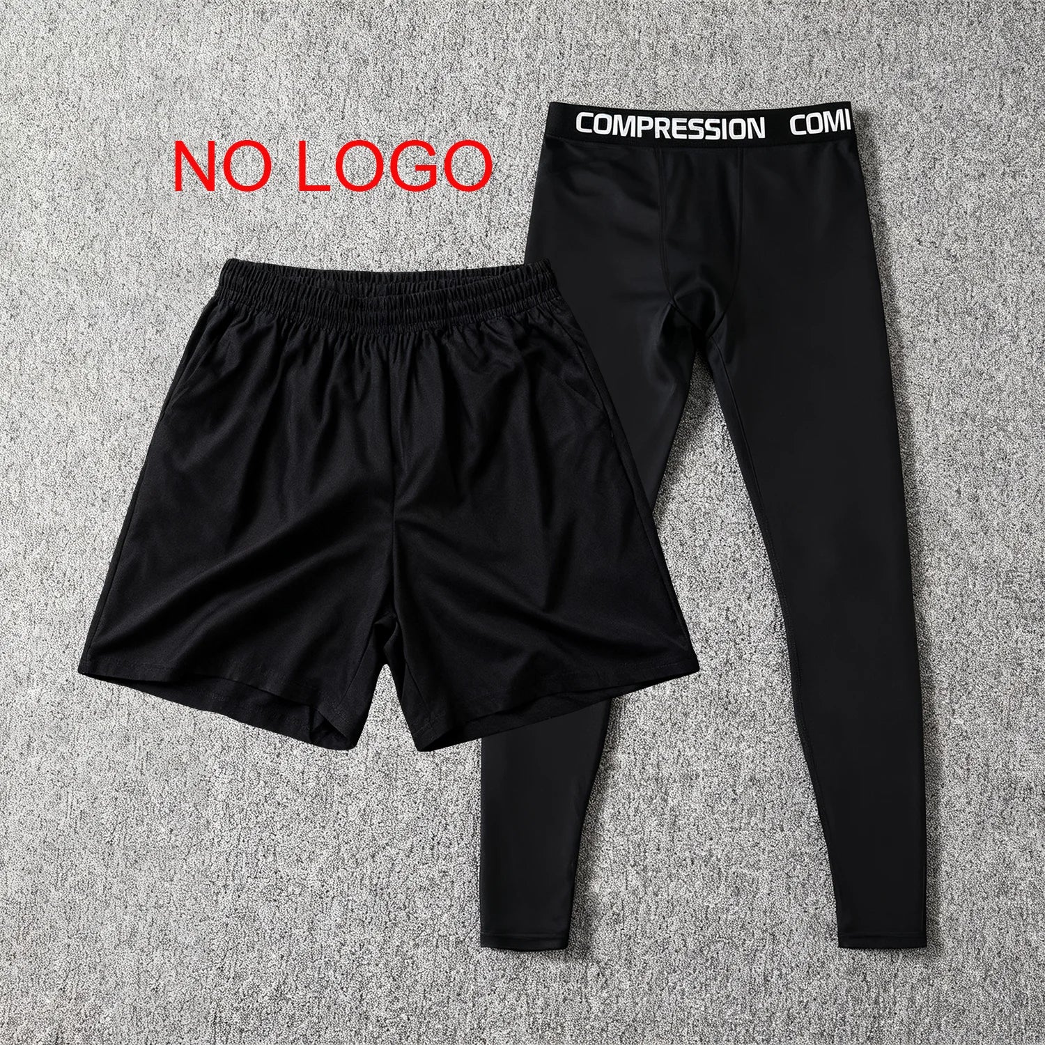Men's 2-in-1 training pants with built-in compression liner and tapered ankle