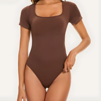 Women's seamless daily-wear bodysuit shapewear with medium compression