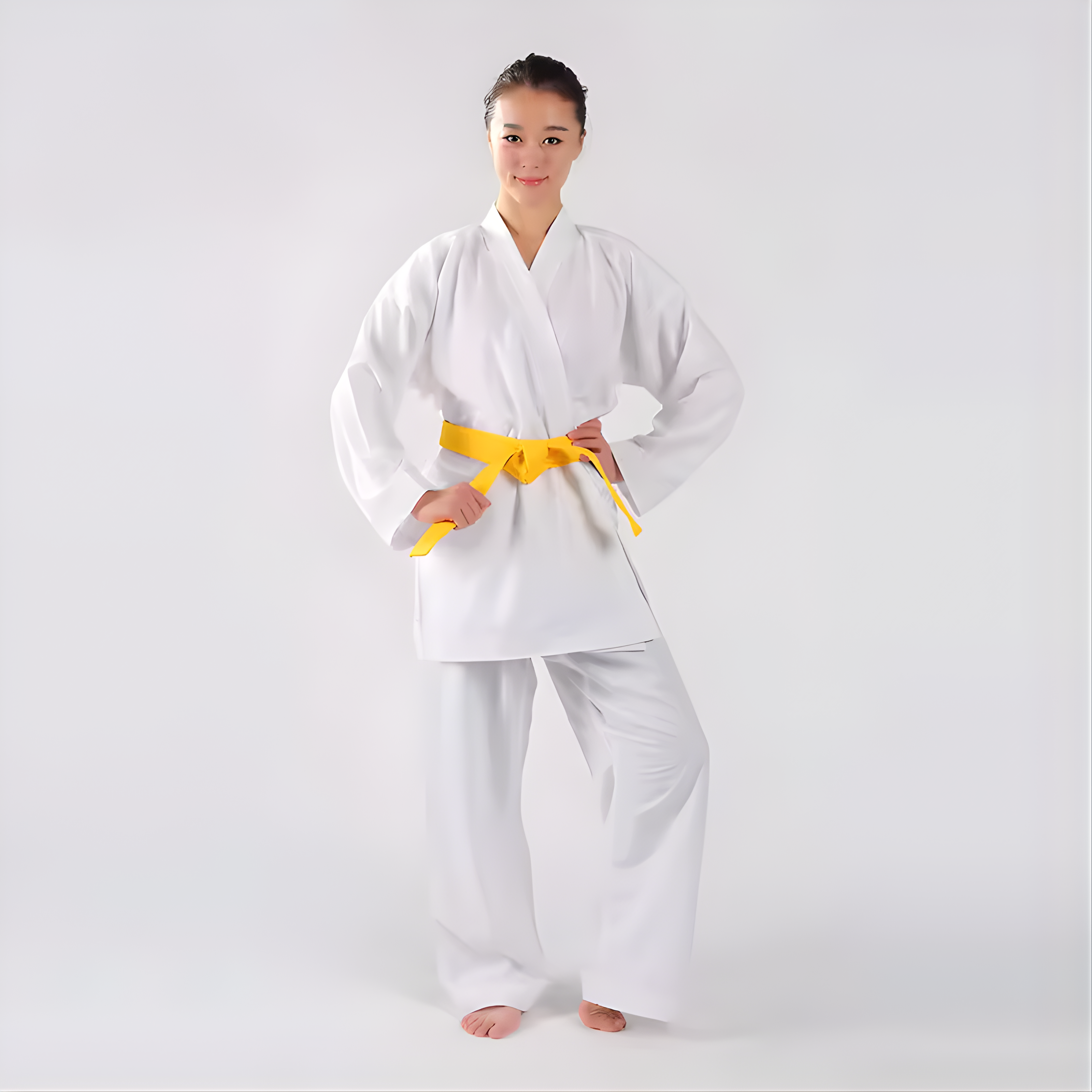 Super heavyweight karate gi uniform in traditional cut with reinforced stitching