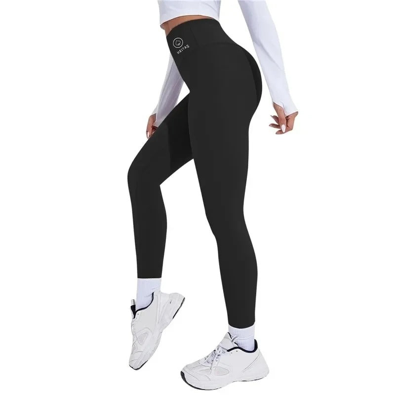 Women's high-waist compression yoga leggings, squat-proof and sweat-wicking