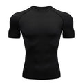 Lightweight unisex compression performance tee, slim athletic fit