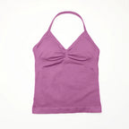Women's longline strappy sports bra with crisscross back and removable pads