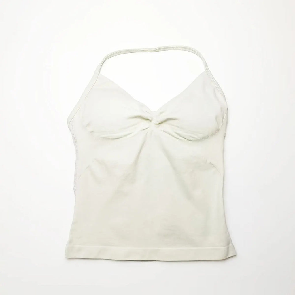 Women's longline strappy sports bra with crisscross back and removable pads