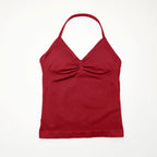Women's longline strappy sports bra with crisscross back and removable pads