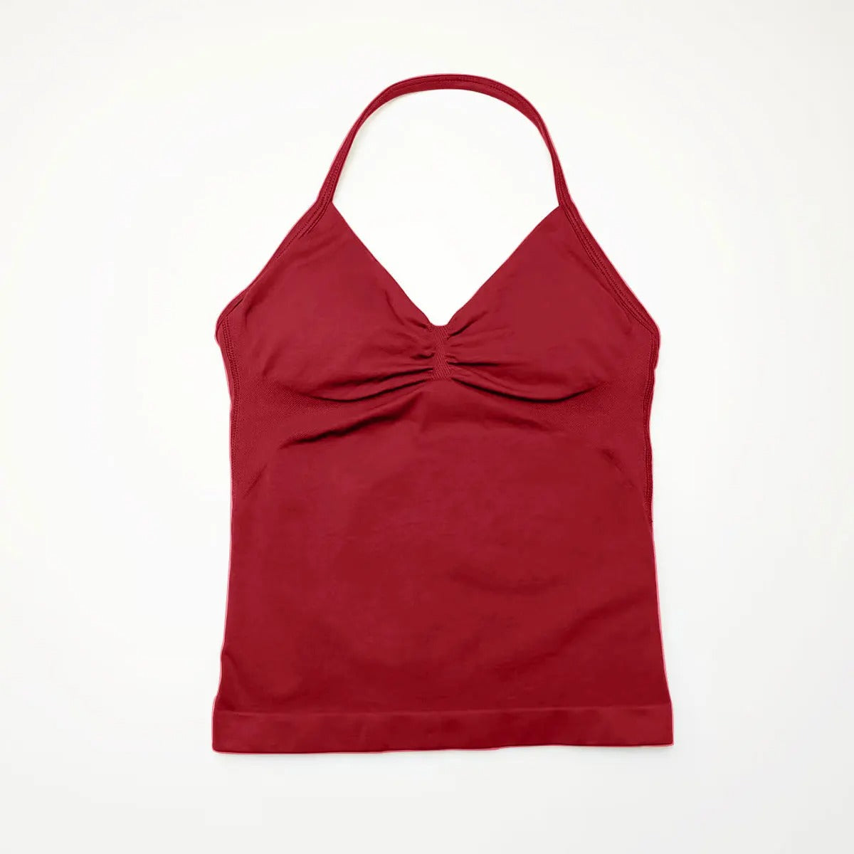 Women's longline strappy sports bra with crisscross back and removable pads