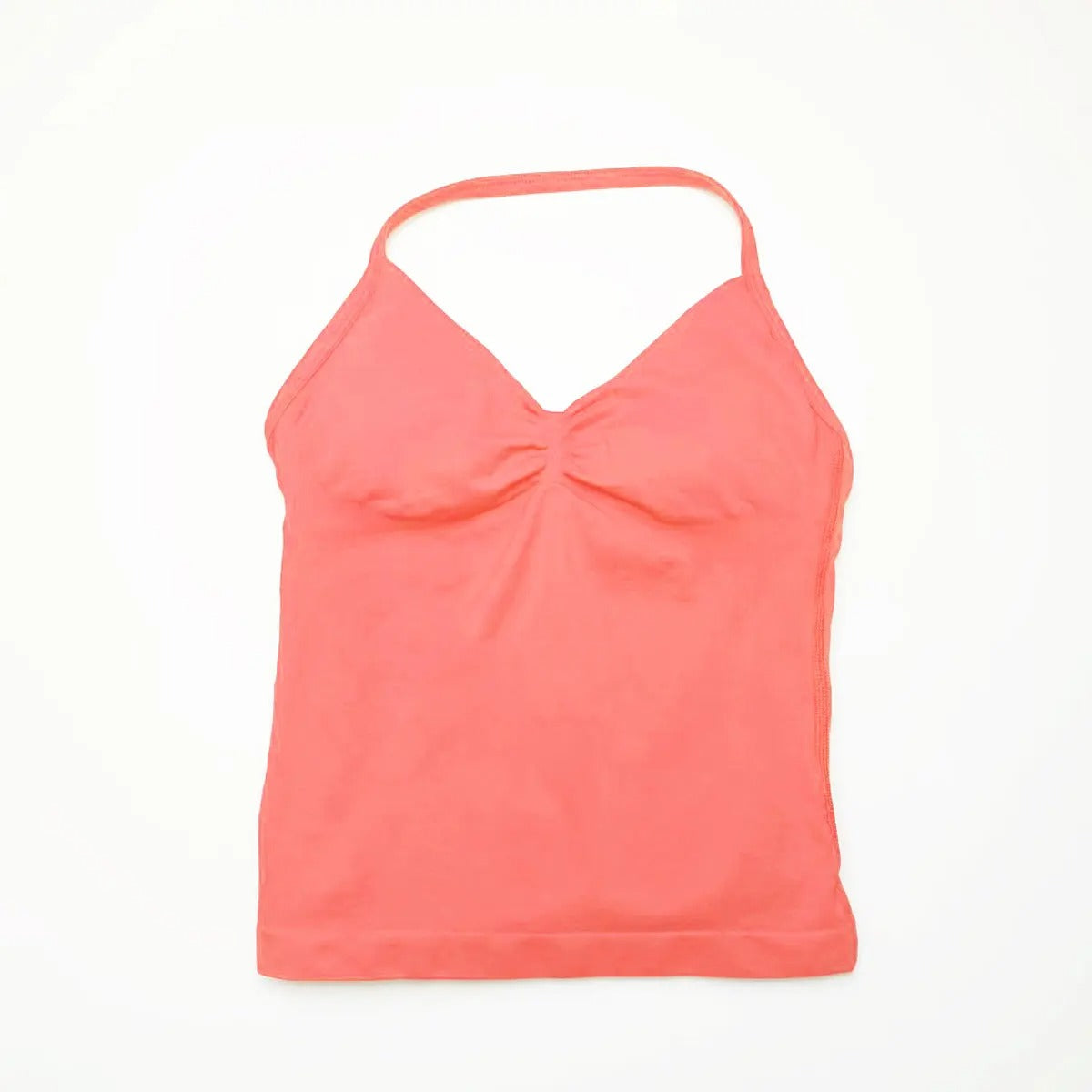 Women's longline strappy sports bra with crisscross back and removable pads