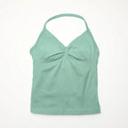 Women's longline strappy sports bra with crisscross back and removable pads
