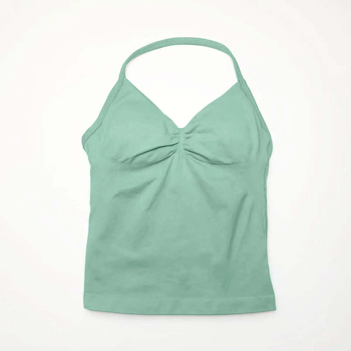 Women's longline strappy sports bra with crisscross back and removable pads