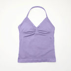 Women's longline strappy sports bra with crisscross back and removable pads