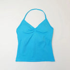 Women's longline strappy sports bra with crisscross back and removable pads