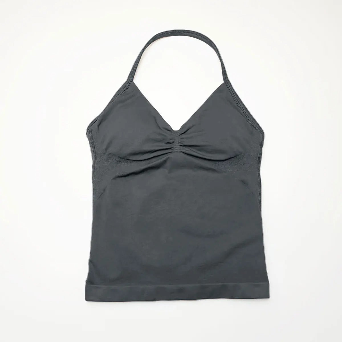 Women's longline strappy sports bra with crisscross back and removable pads