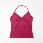 Women's longline strappy sports bra with crisscross back and removable pads