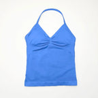 Women's longline strappy sports bra with crisscross back and removable pads