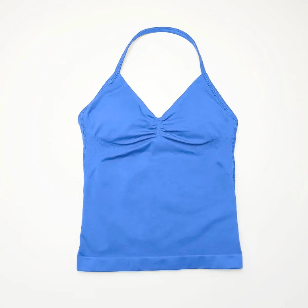 Women's longline strappy sports bra with crisscross back and removable pads