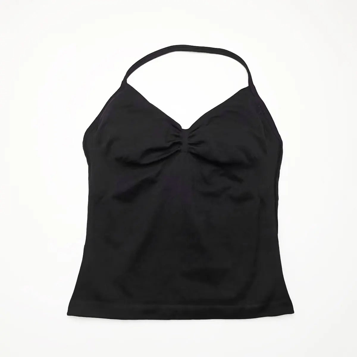 Women's longline strappy sports bra with crisscross back and removable pads