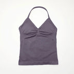 Women's longline strappy sports bra with crisscross back and removable pads